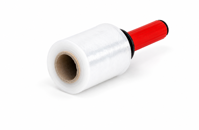 Aplicador para mini rollos de film estirable