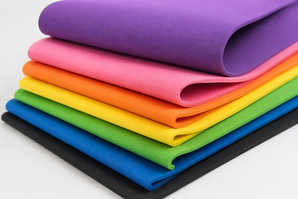 Planchas de goma EVA de distintos colores